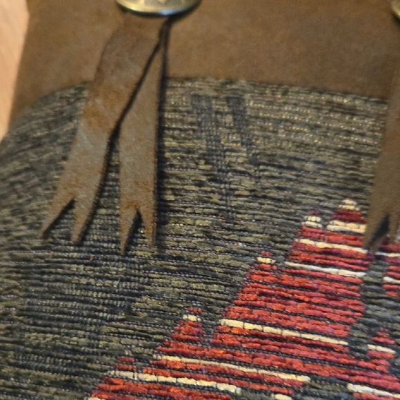 HiEnd Accents Sierra Concho Brown Faux Leather Square Western Throw Pillows - Picture 12 of 13